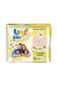 UNI BABY AILE 100LU PAPATYA ISLAK MENDIL  Ünimar Süpermarket